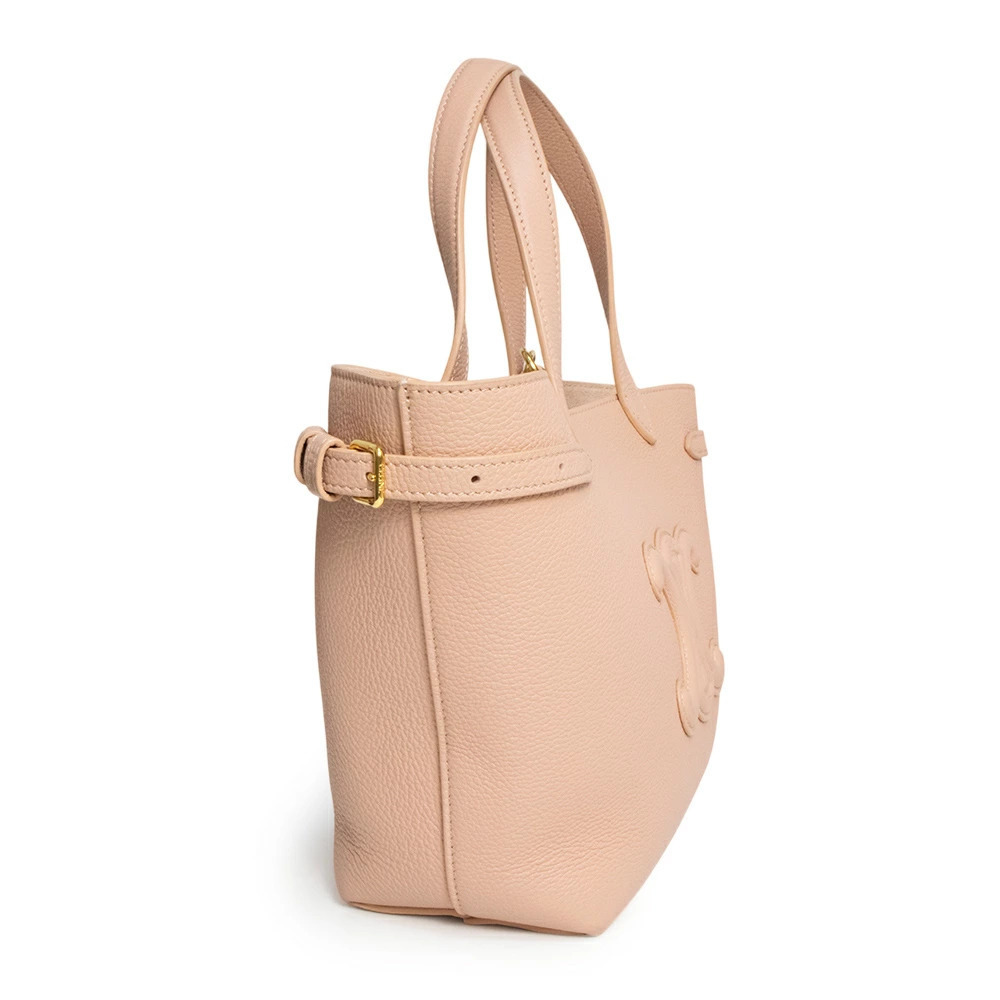 Celine Cabas Anais Cuir Triomphe Crossbody Shoulder Handbag Grained Soft Peach - Picture 4 of 9